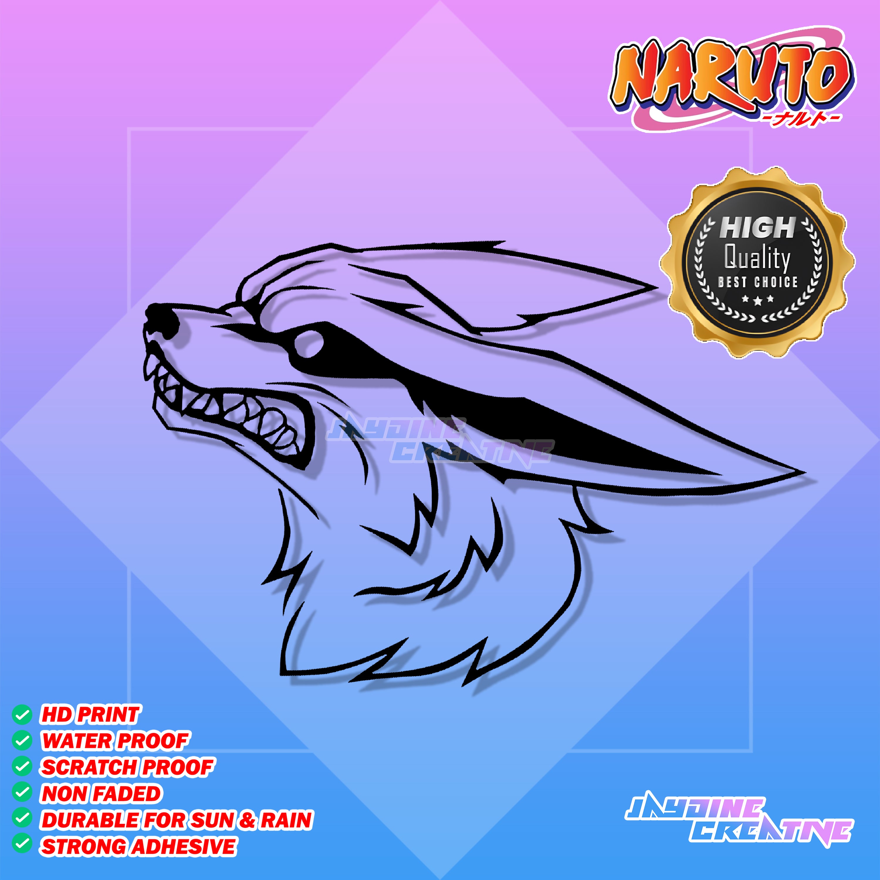 Naruto Inspired Decal Cut-Out Sticker