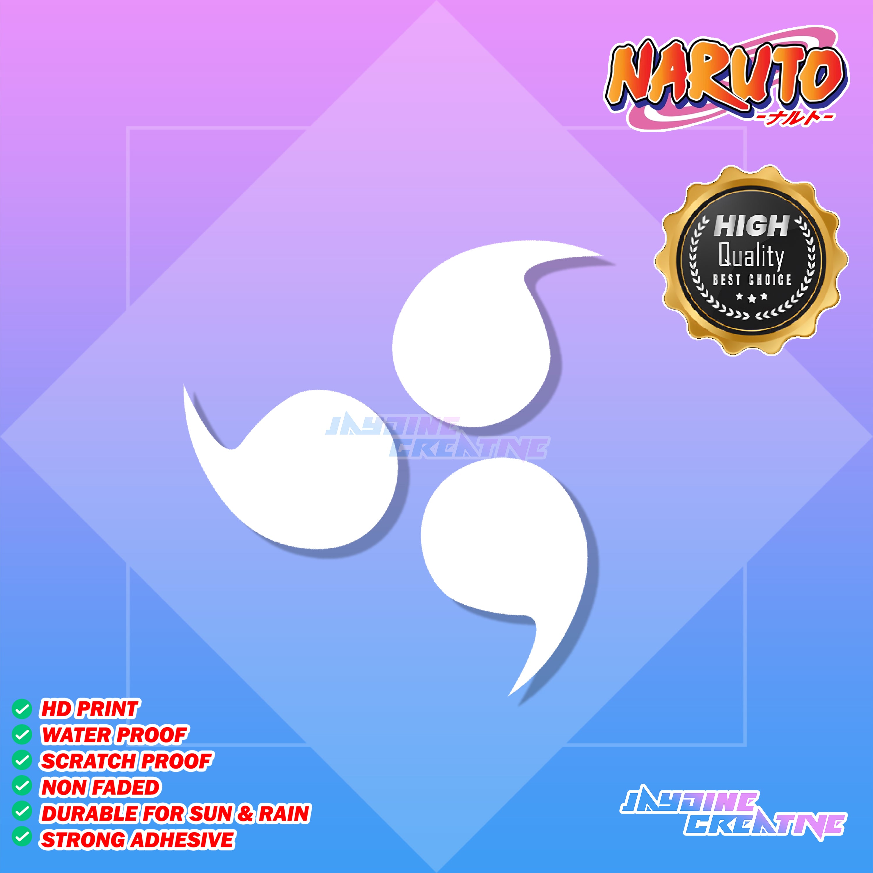 Naruto Inspired Decal Cut-Out Sticker