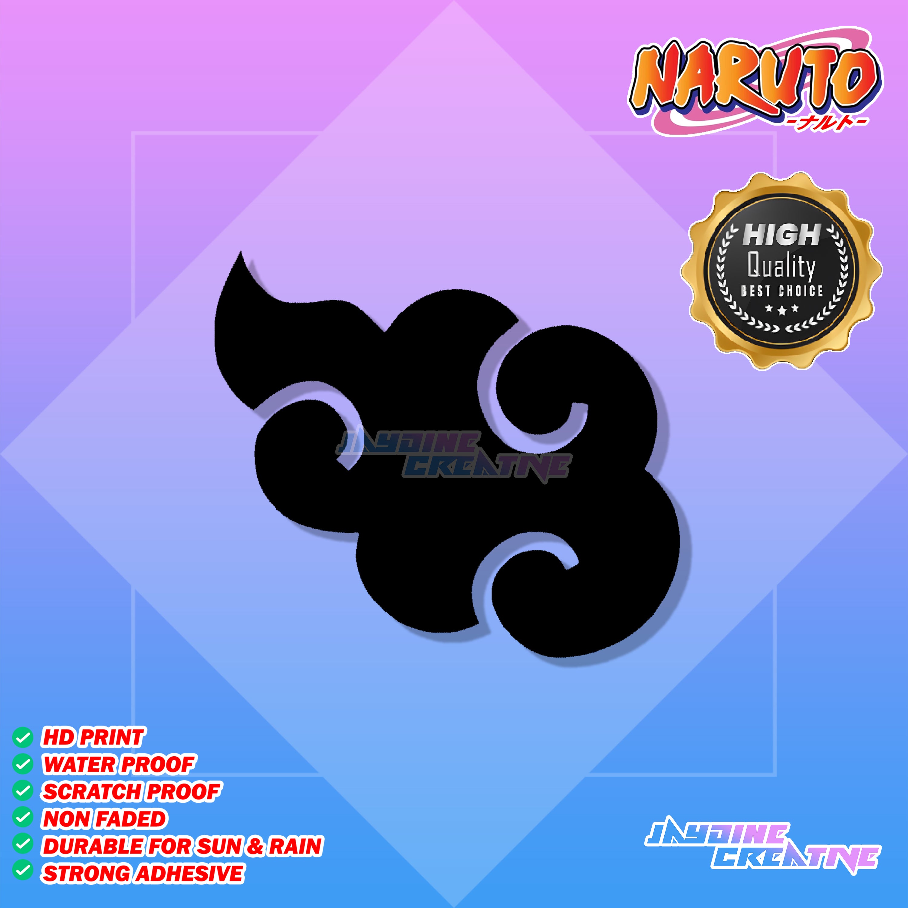 Naruto Inspired Decal Cut-Out Sticker