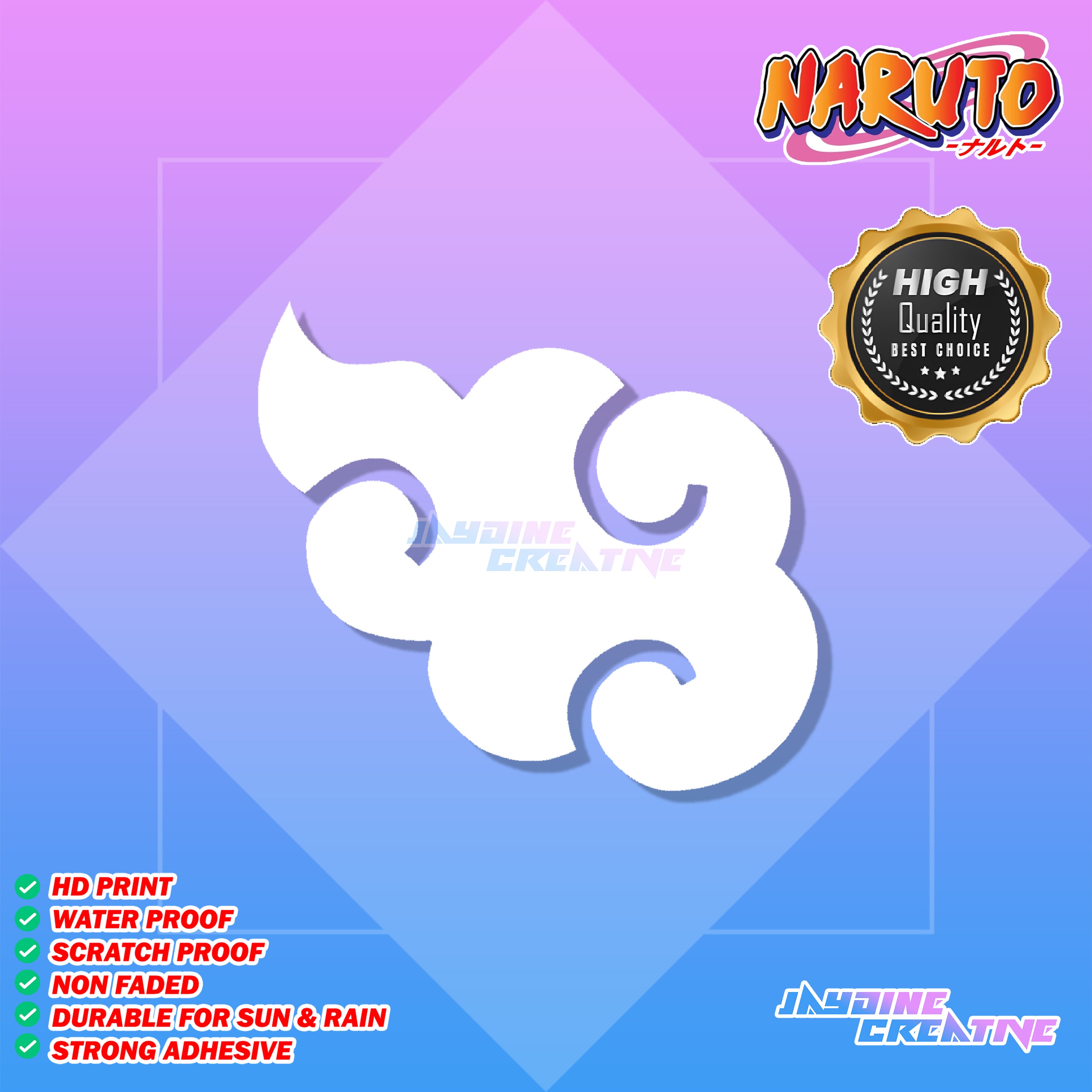 Naruto Inspired Decal Cut-Out Sticker