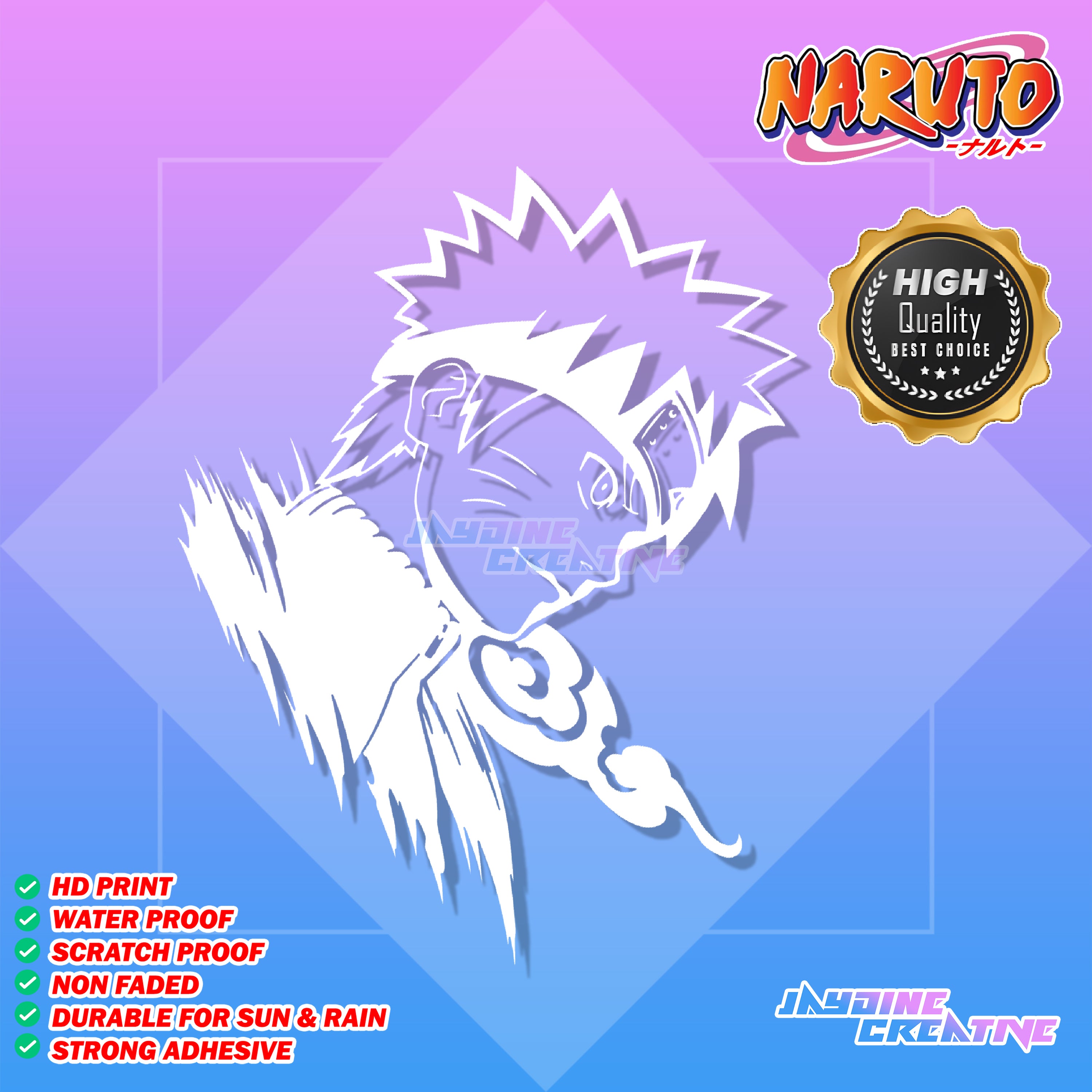 Naruto Inspired Decal Cut-Out Sticker