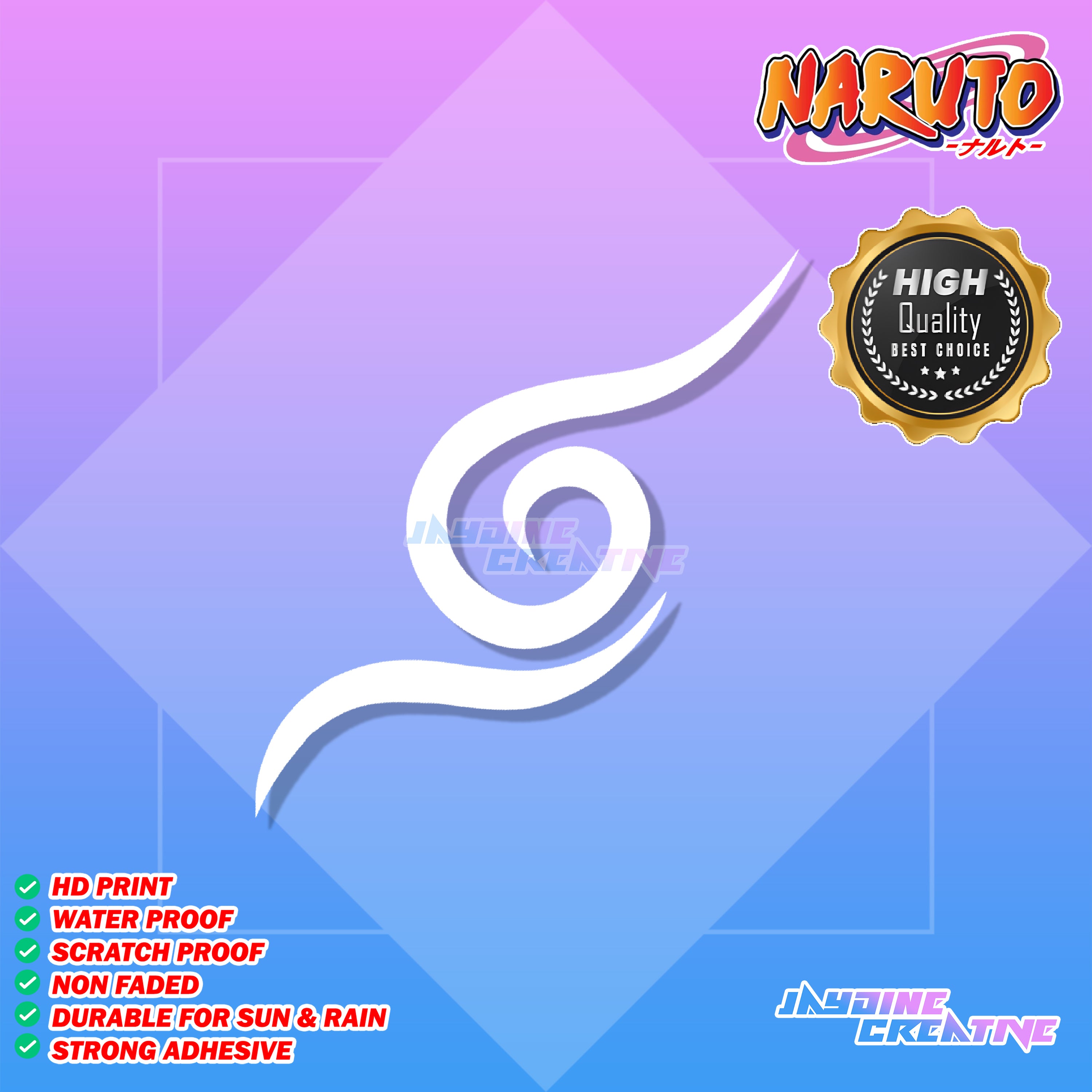 Naruto Inspired Decal Cut-Out Sticker