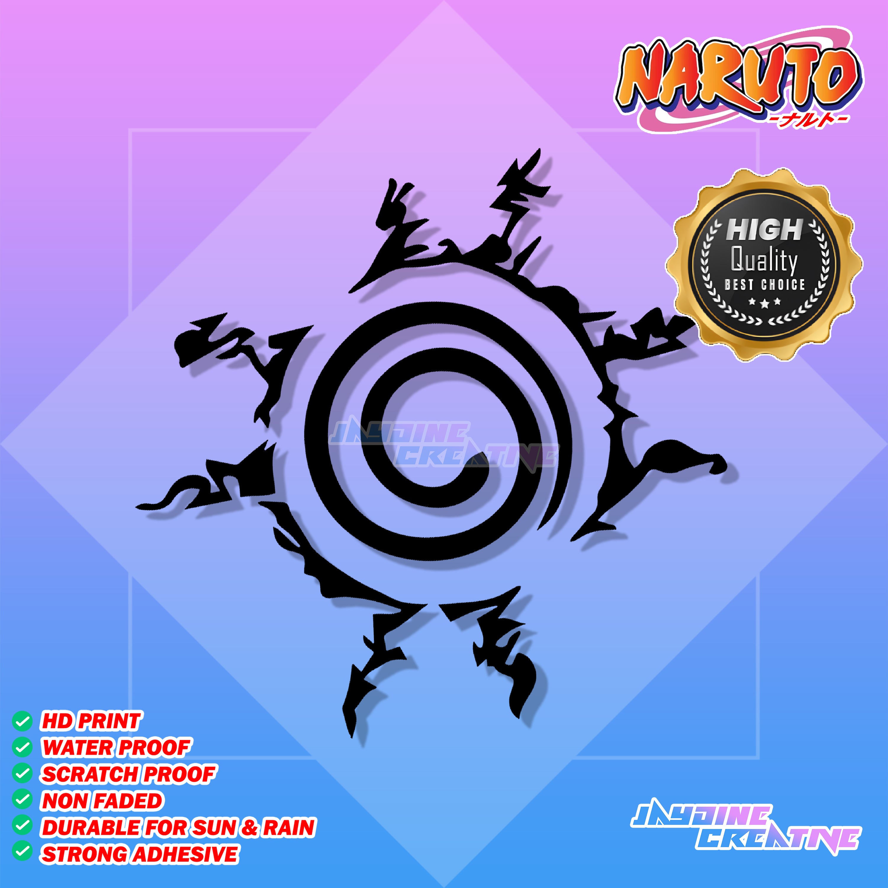Naruto Inspired Decal Cut-Out Sticker