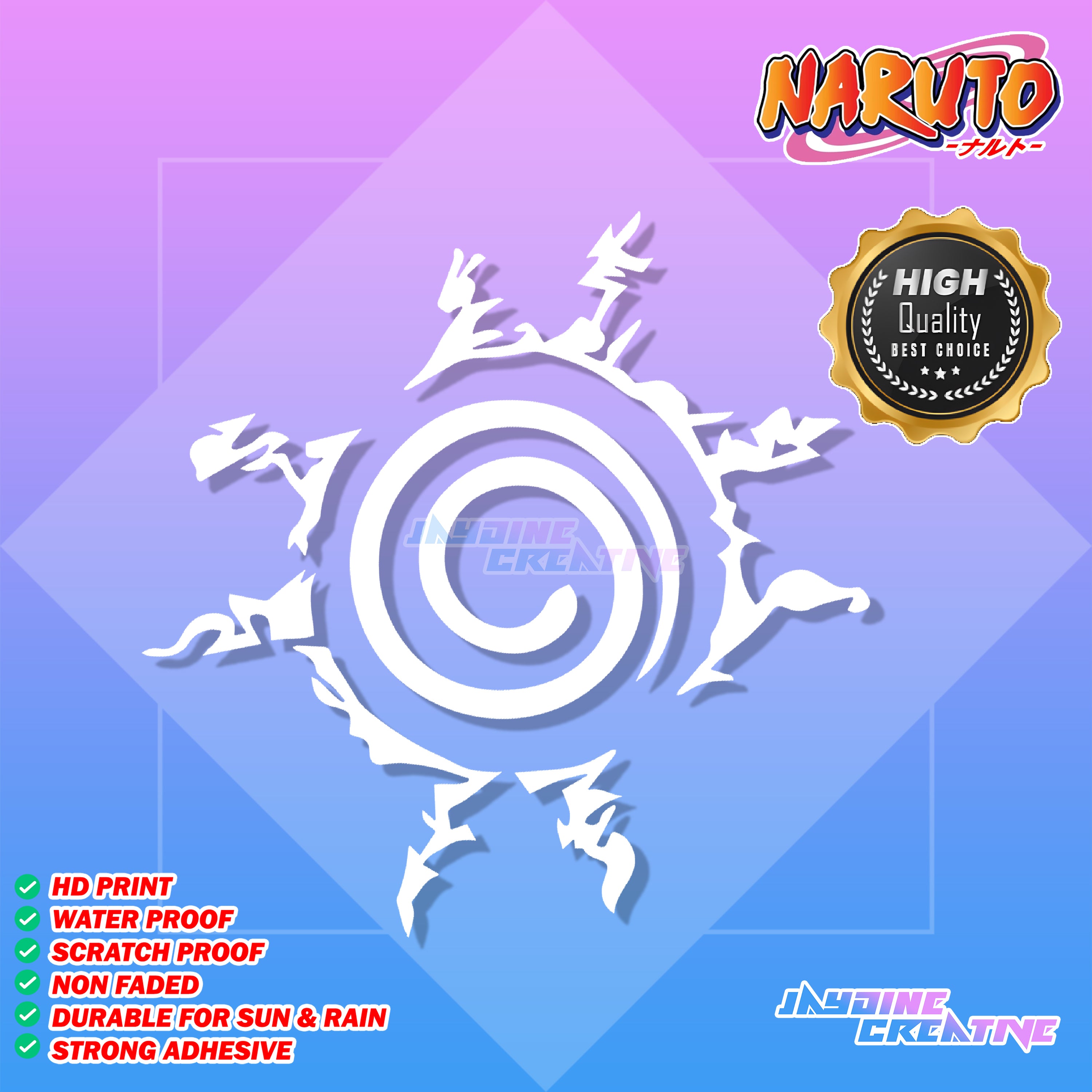 Naruto Inspired Decal Cut-Out Sticker
