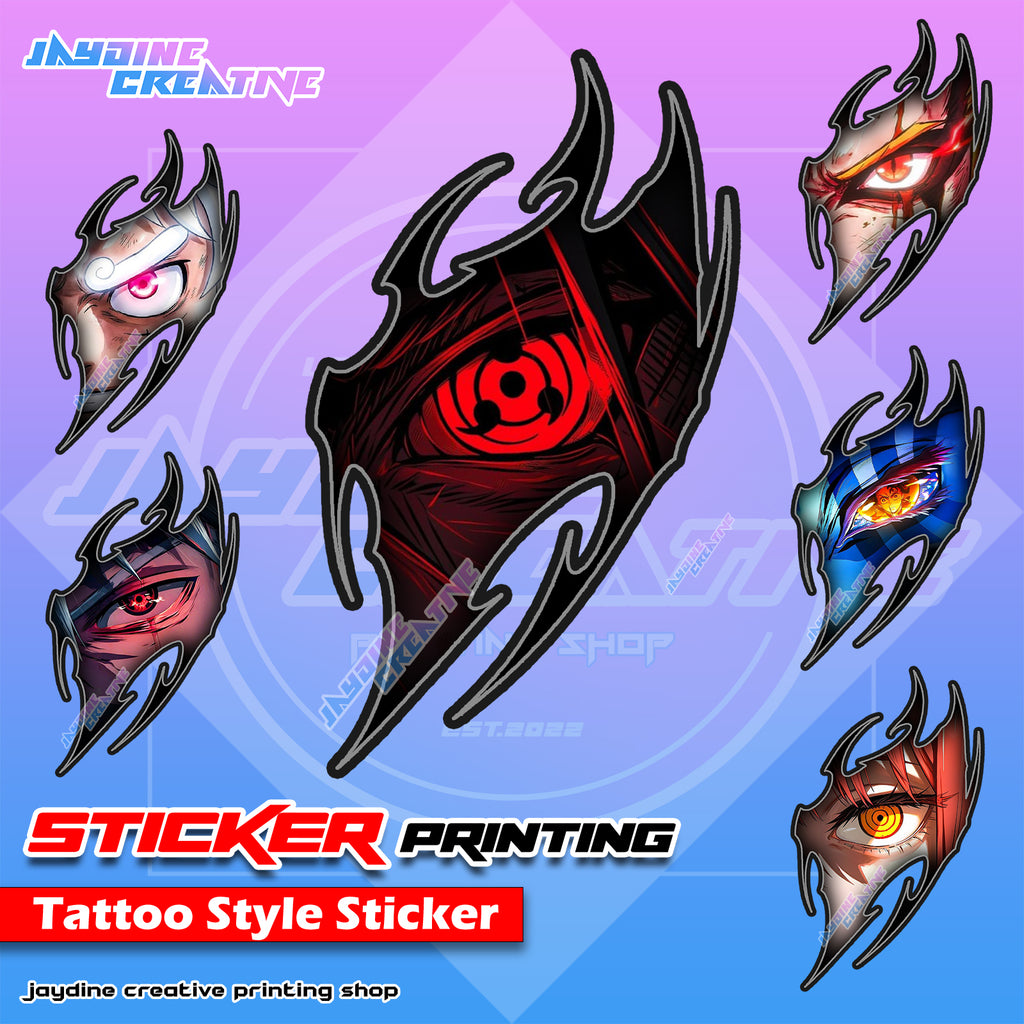 All Anime Inspired Tattoo Style Sticker