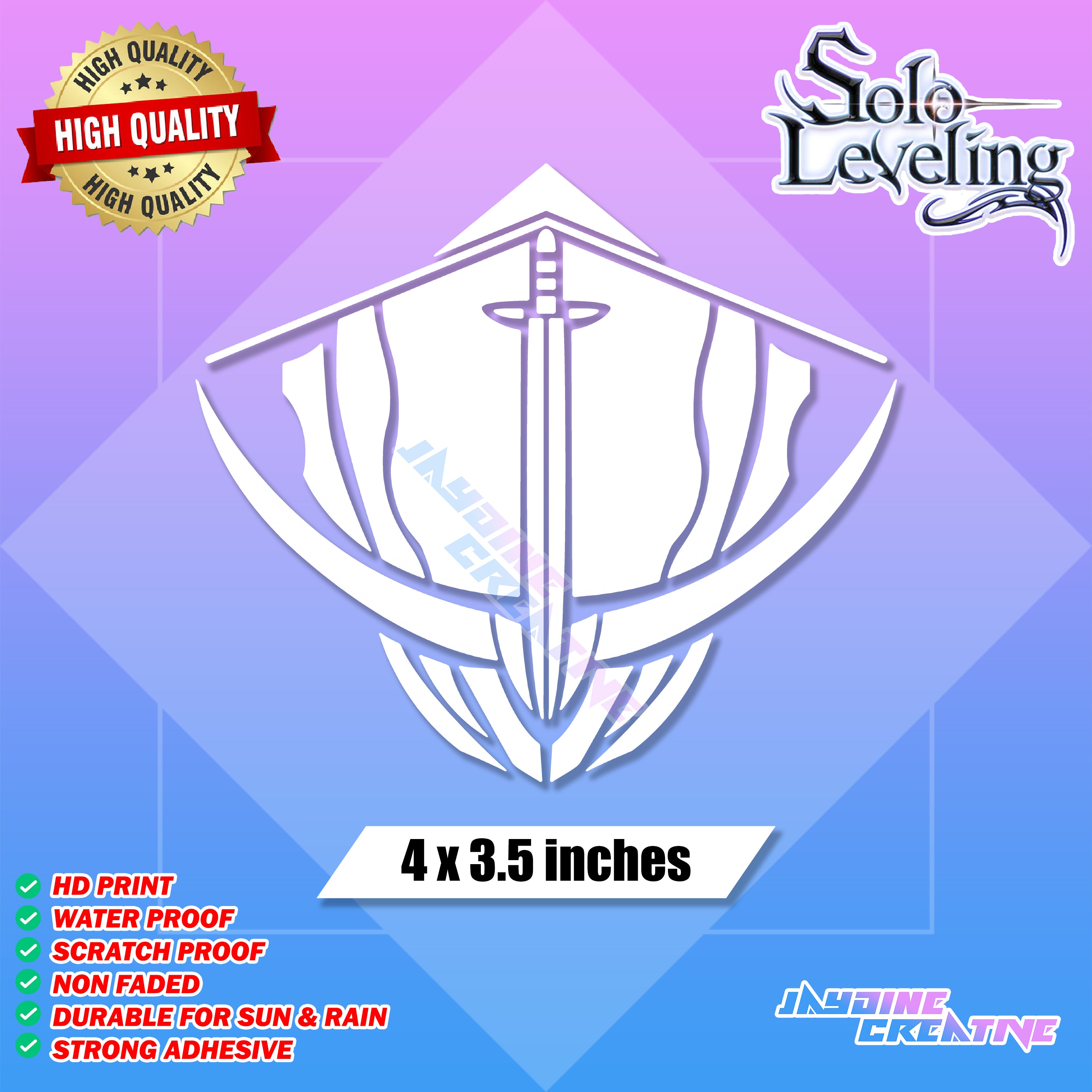 Solo Leveling Inspired Decal Cut-Out Sticker