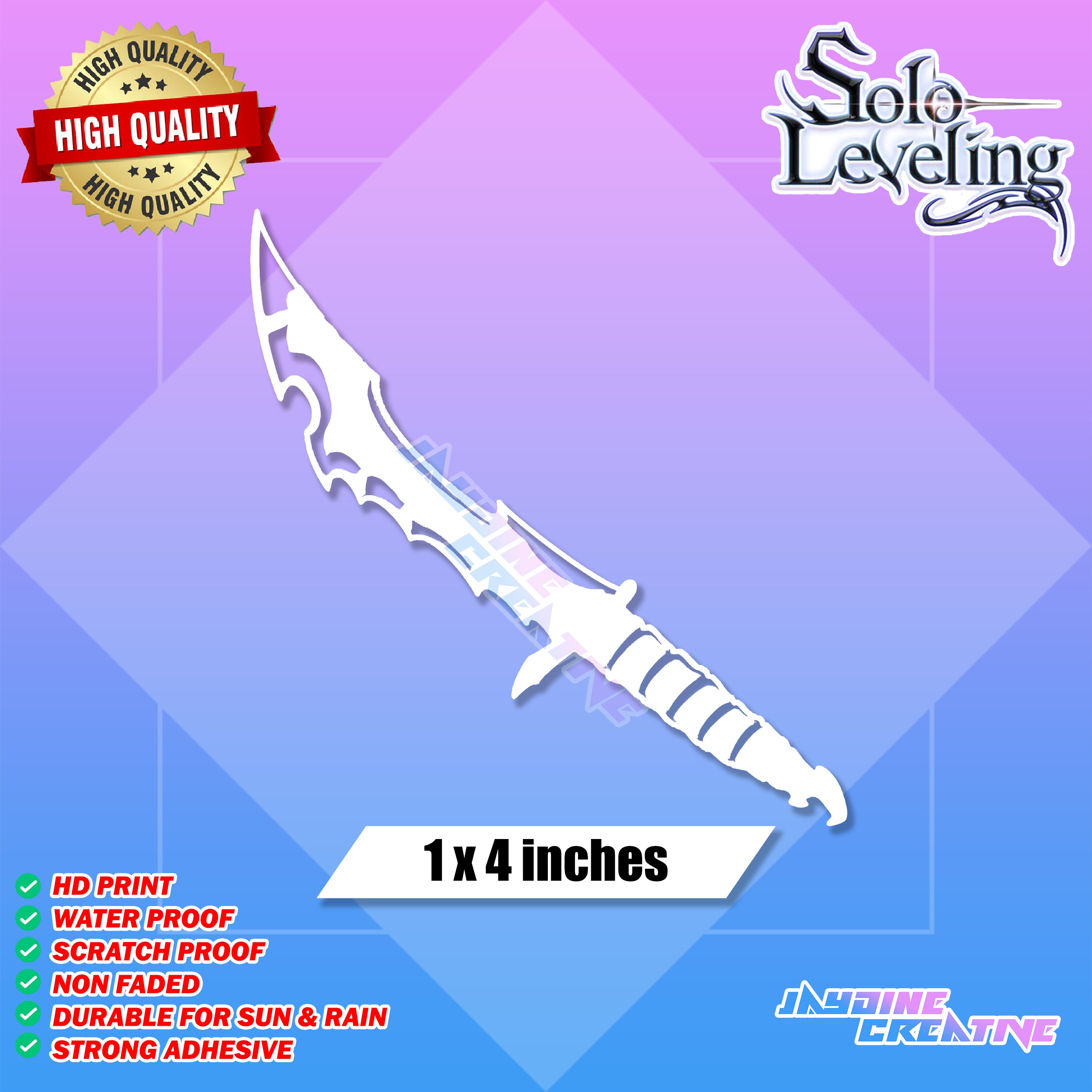 Solo Leveling Inspired Decal Cut-Out Sticker