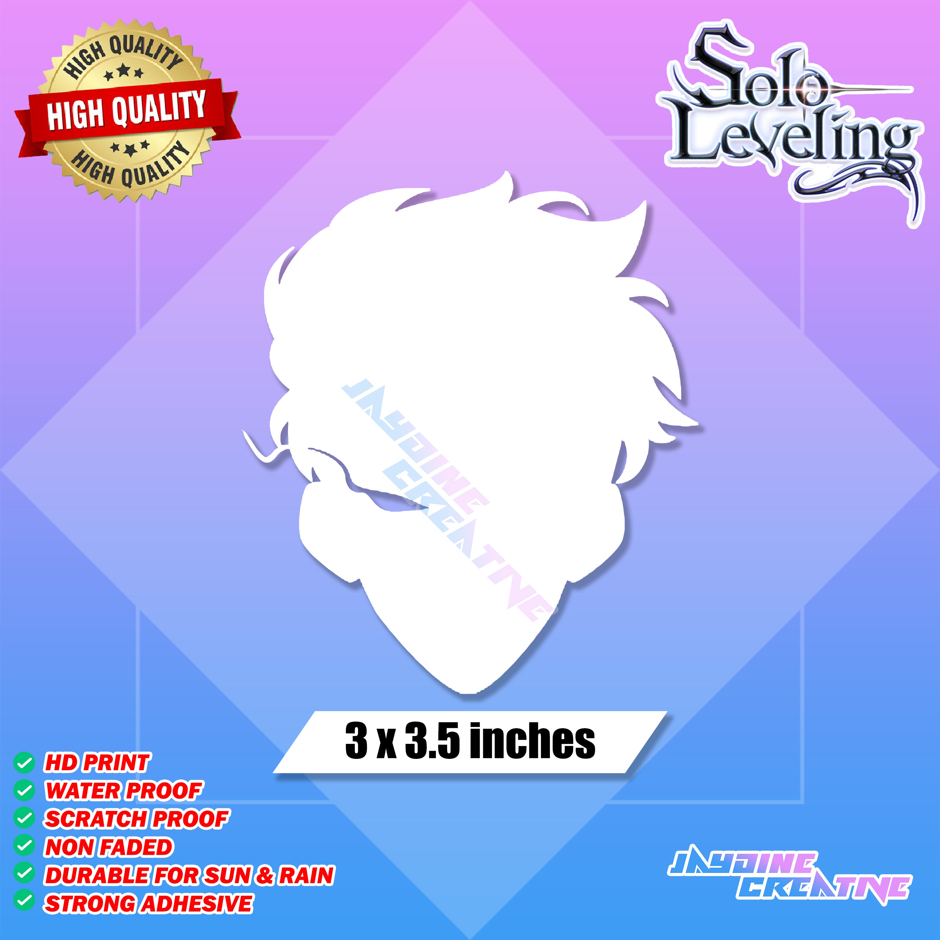 Solo Leveling Inspired Decal Cut-Out Sticker