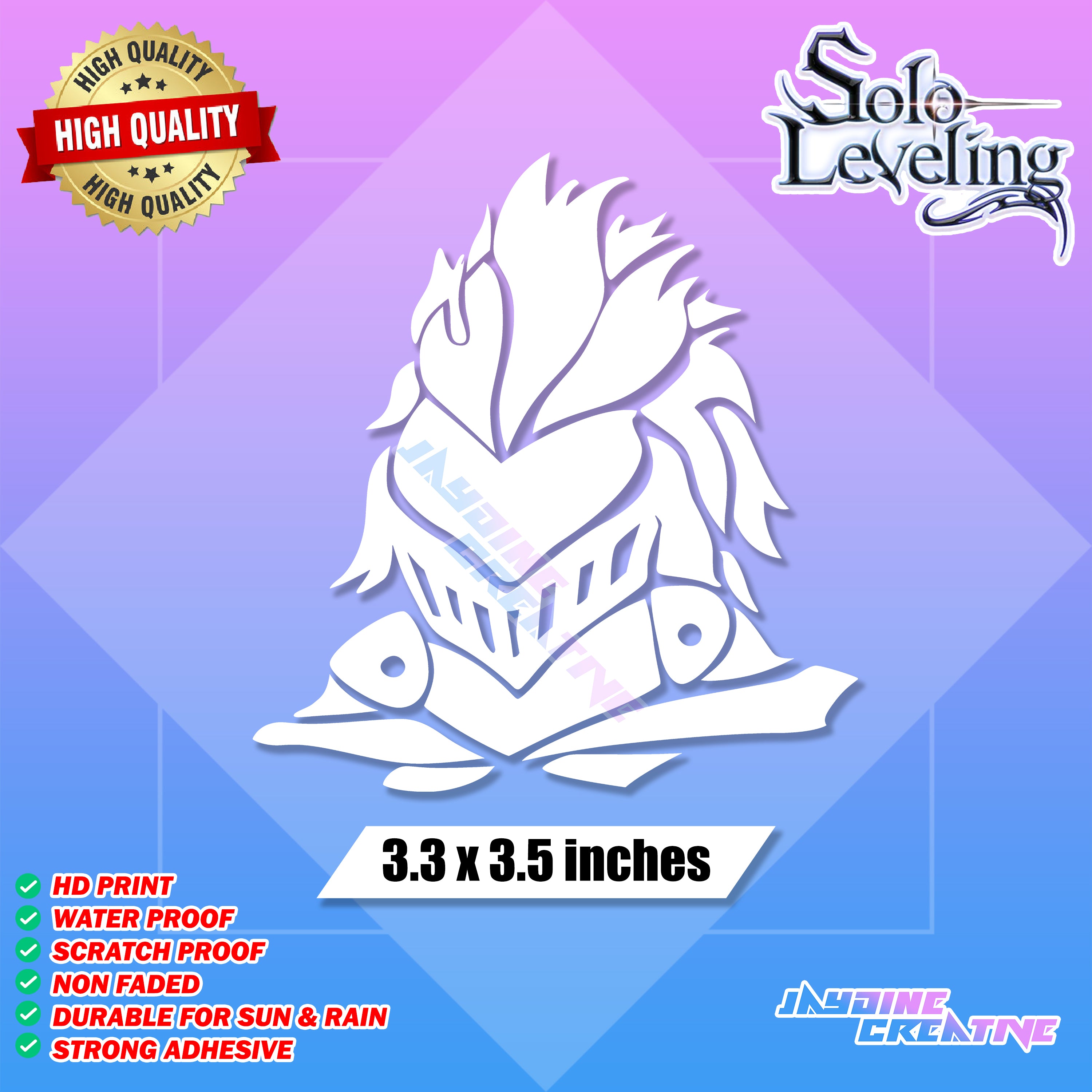 Solo Leveling Inspired Decal Cut-Out Sticker