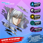 Yu yu Hakusho Ghost Fighter Scratch Sticker Waterproof Vinyl for Helmet Motorcycle, Laptop & Tumbler