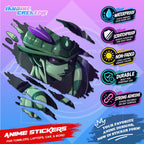 Hunter x Hunter Inspired Scratch Sticker | Waterproof Vinyl for Helmet, Motorcycle, Car & Tumbler