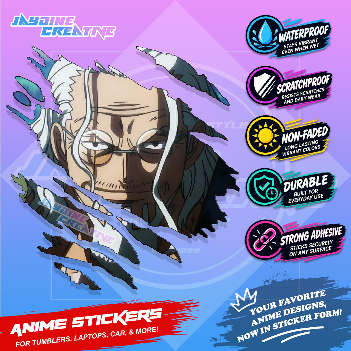 One Piece God Valley Scratch Sticker Waterproof Vinyl for Helmet, Motorcycle, Car, Laptop & Tumbler