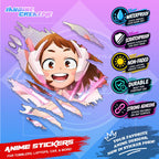 My Hero Academia Anime Inspired Scratch Sticker Waterproof Vinyl for Helmet, Car, Laptop & Tumbler