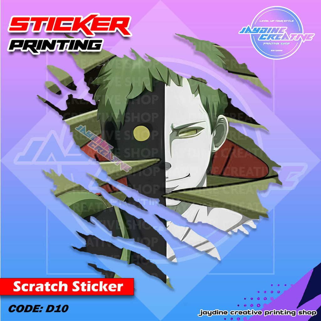 Akatsuki Inspired Scratch Design Sticker