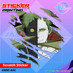 Akatsuki Inspired Scratch Design Sticker