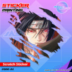 Akatsuki Inspired Scratch Design Sticker