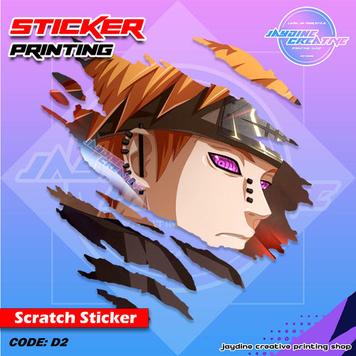 Akatsuki Inspired Scratch Design Sticker