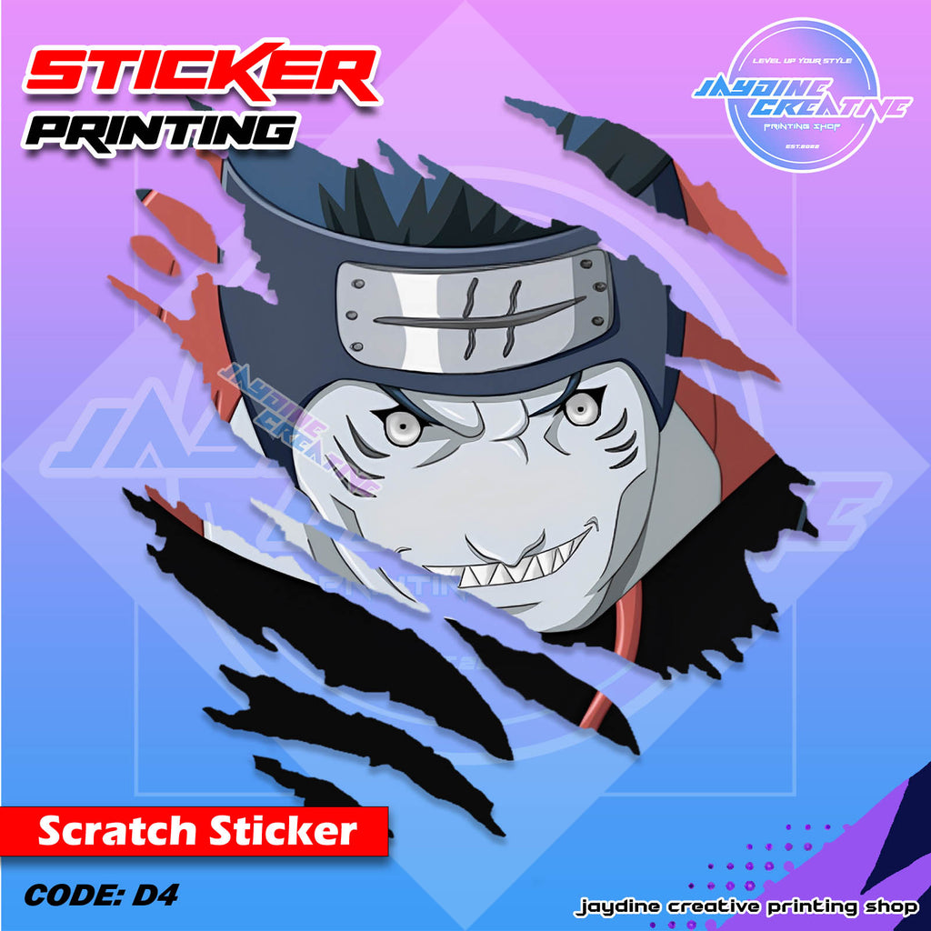 Akatsuki Inspired Scratch Design Sticker