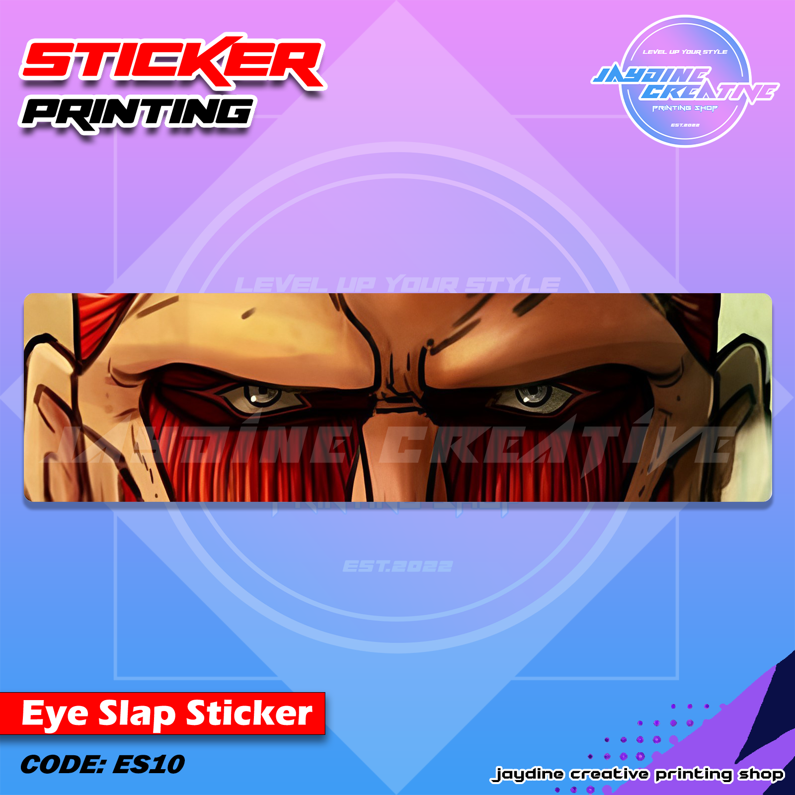 Attack on Titan Inspired Eye Slap Sticker