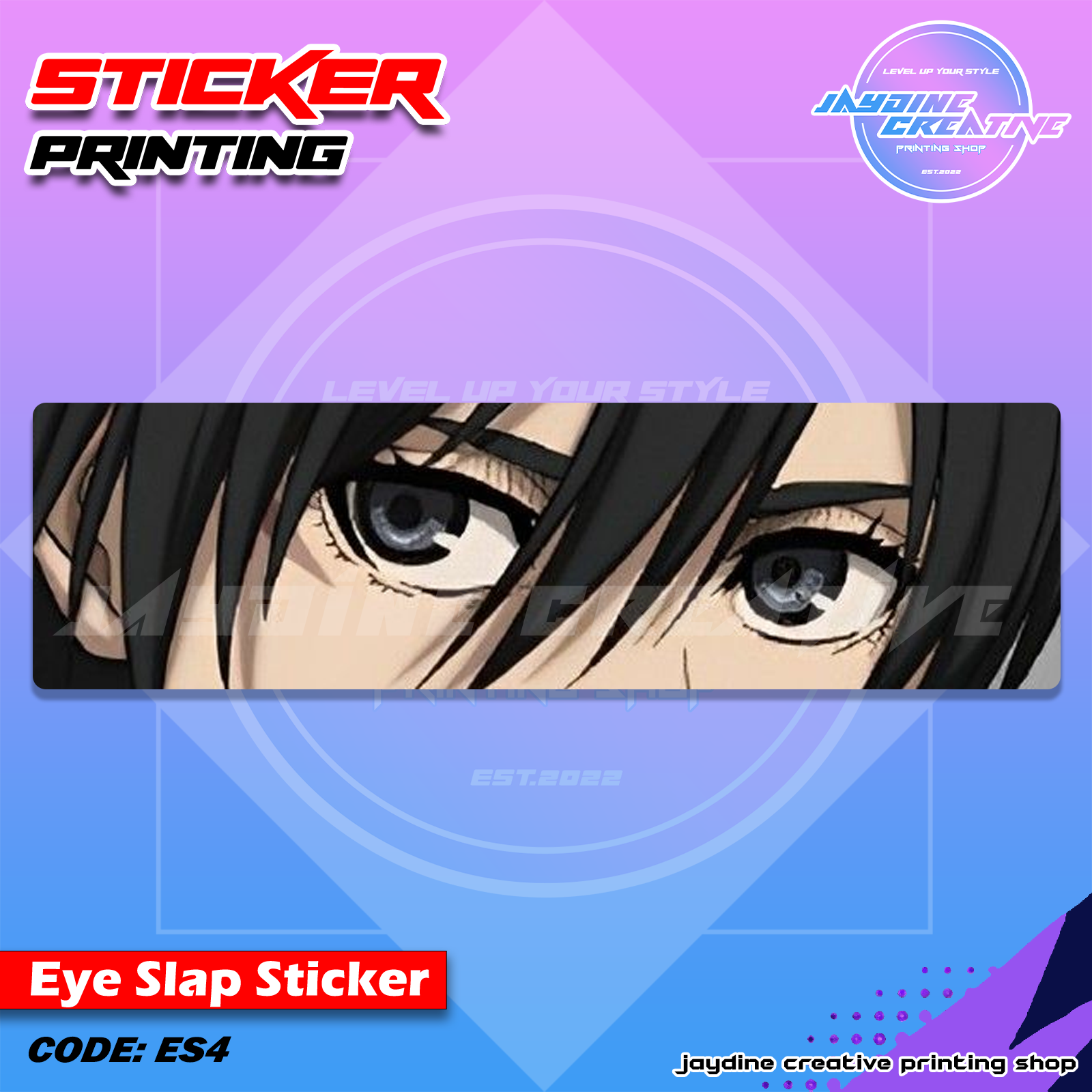 Attack on Titan Inspired Eye Slap Sticker