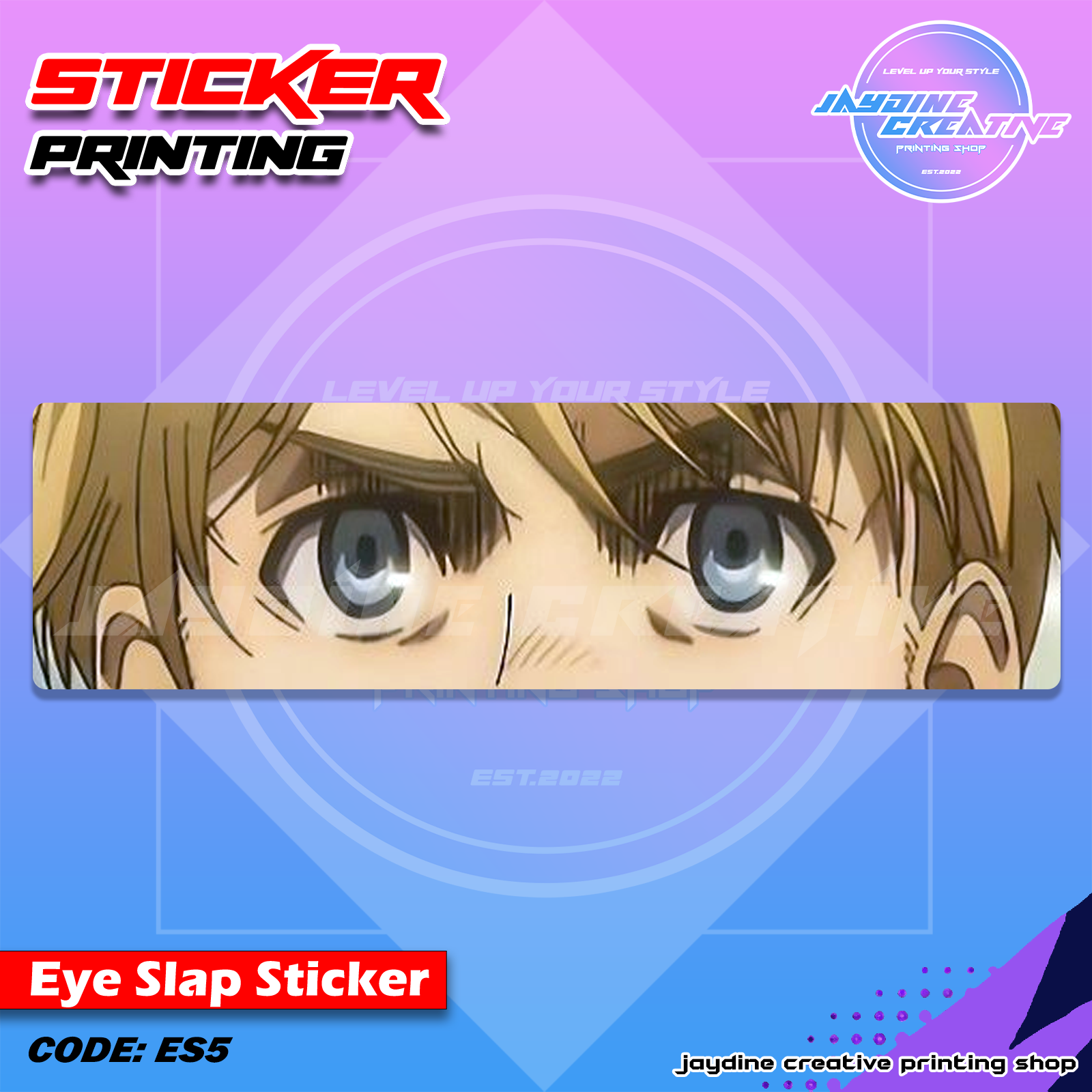 Attack on Titan Inspired Eye Slap Sticker