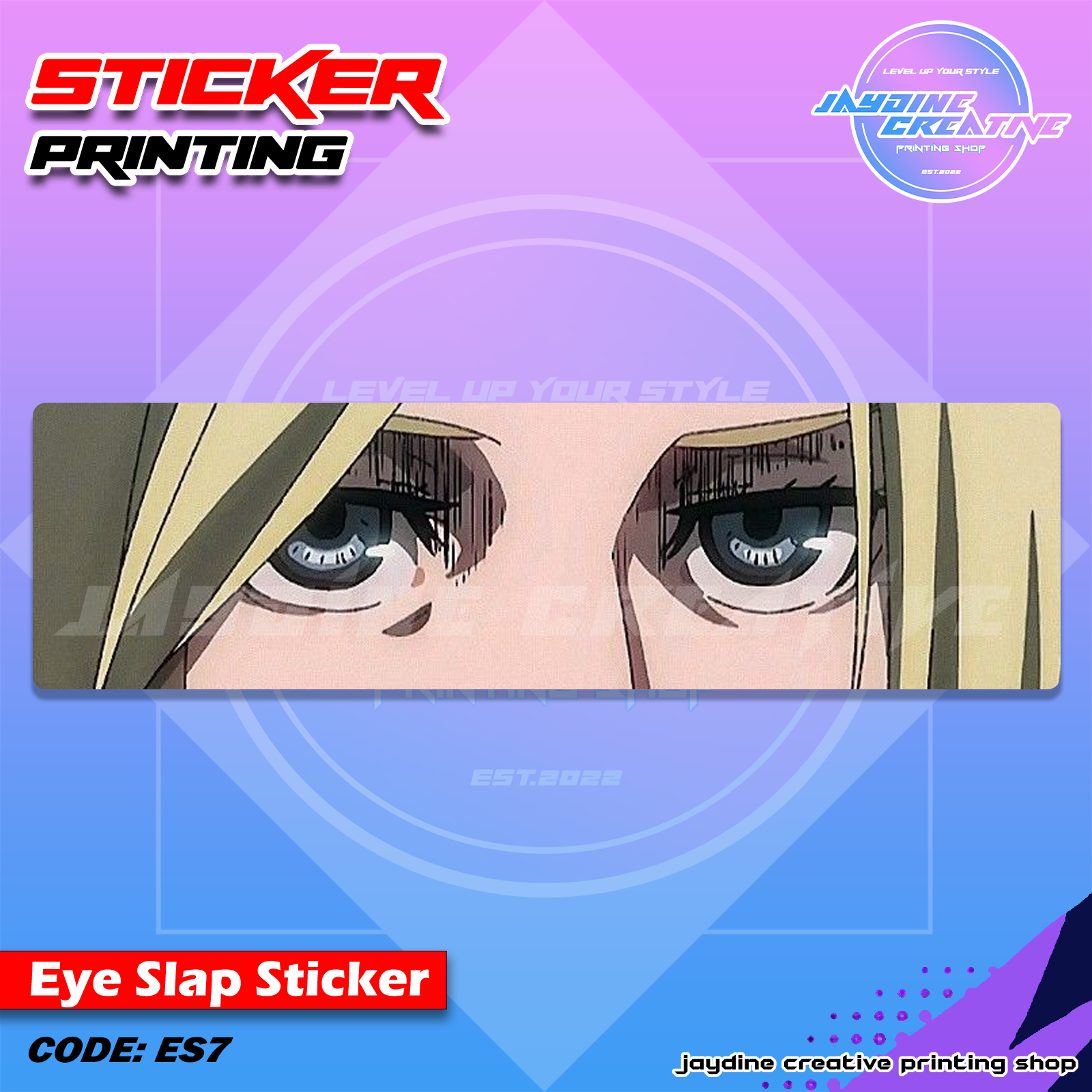 Attack on Titan Inspired Eye Slap Sticker