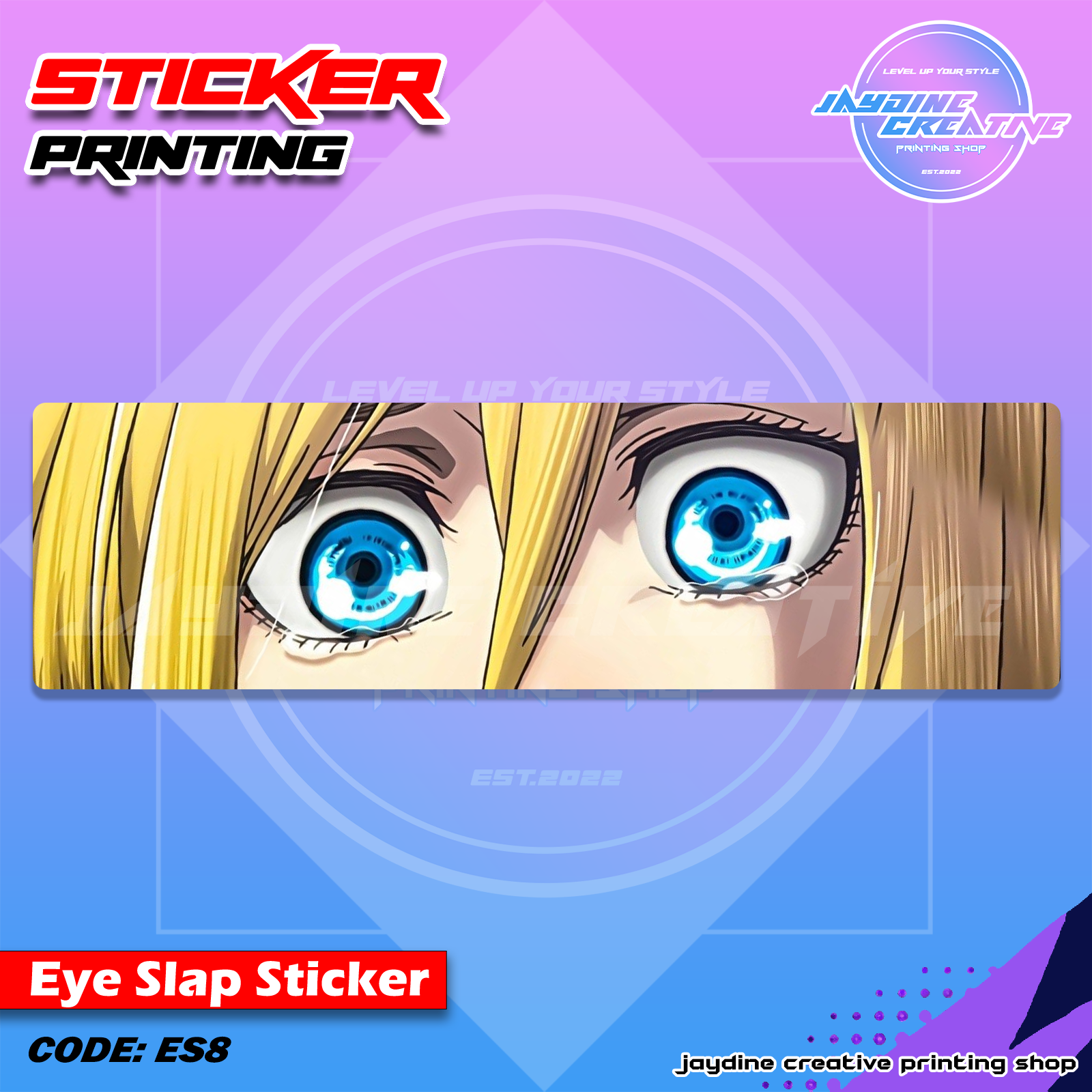 Attack on Titan Inspired Eye Slap Sticker