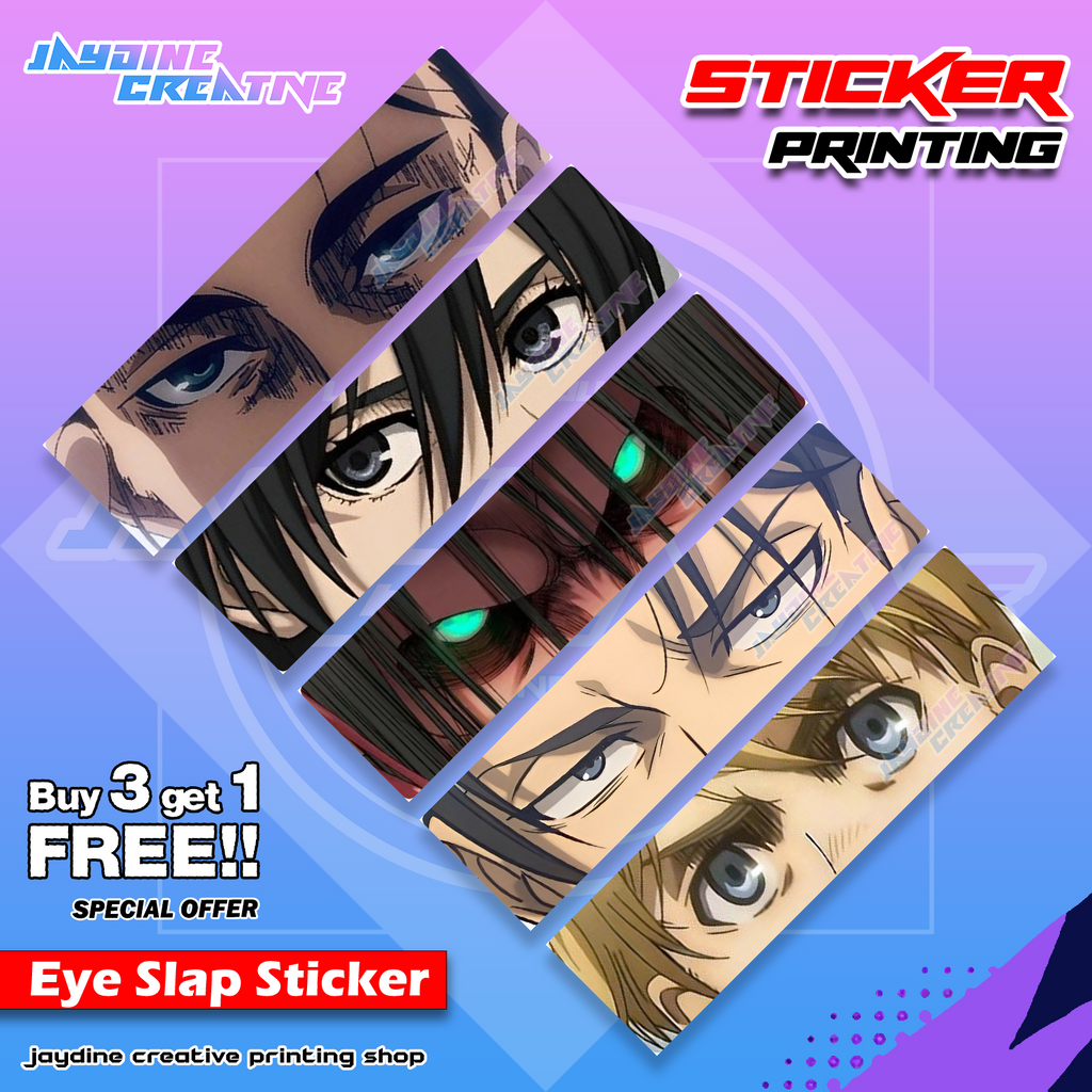 Attack on Titan Inspired Eye Slap Sticker