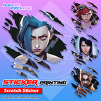 Arcane Inspired Scratch Design Sticker