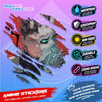 Kaiju no. 8 Anime Inspired Scratch Sticker Waterproof Vinyl for Helmet, Motorcycle, Laptop & Tumbler
