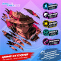 New One Piece Anime Inspired Scratch Sticker Waterproof Vinyl for Helmet, Motorcycle, Car & Tumbler