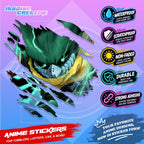 My Hero Academia Anime Inspired Scratch Sticker Waterproof Vinyl for Helmet, Car, Laptop & Tumbler