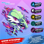 Pokemon Inspired Scratch Sticker | Waterproof Vinyl for Helmet, Motorcycle, Car & Tumbler