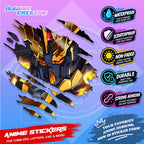 Gundam Inspired Scratch Sticker | Waterproof Vinyl for Helmet, Motorcycle, Car, Laptop & Tumbler