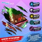 All Anime Anime Inspired Set 2  Anime Inspired Scratch Sticker Waterproof Vinyl for Helmet, Motorcycle, Car, Laptop & Tumbler