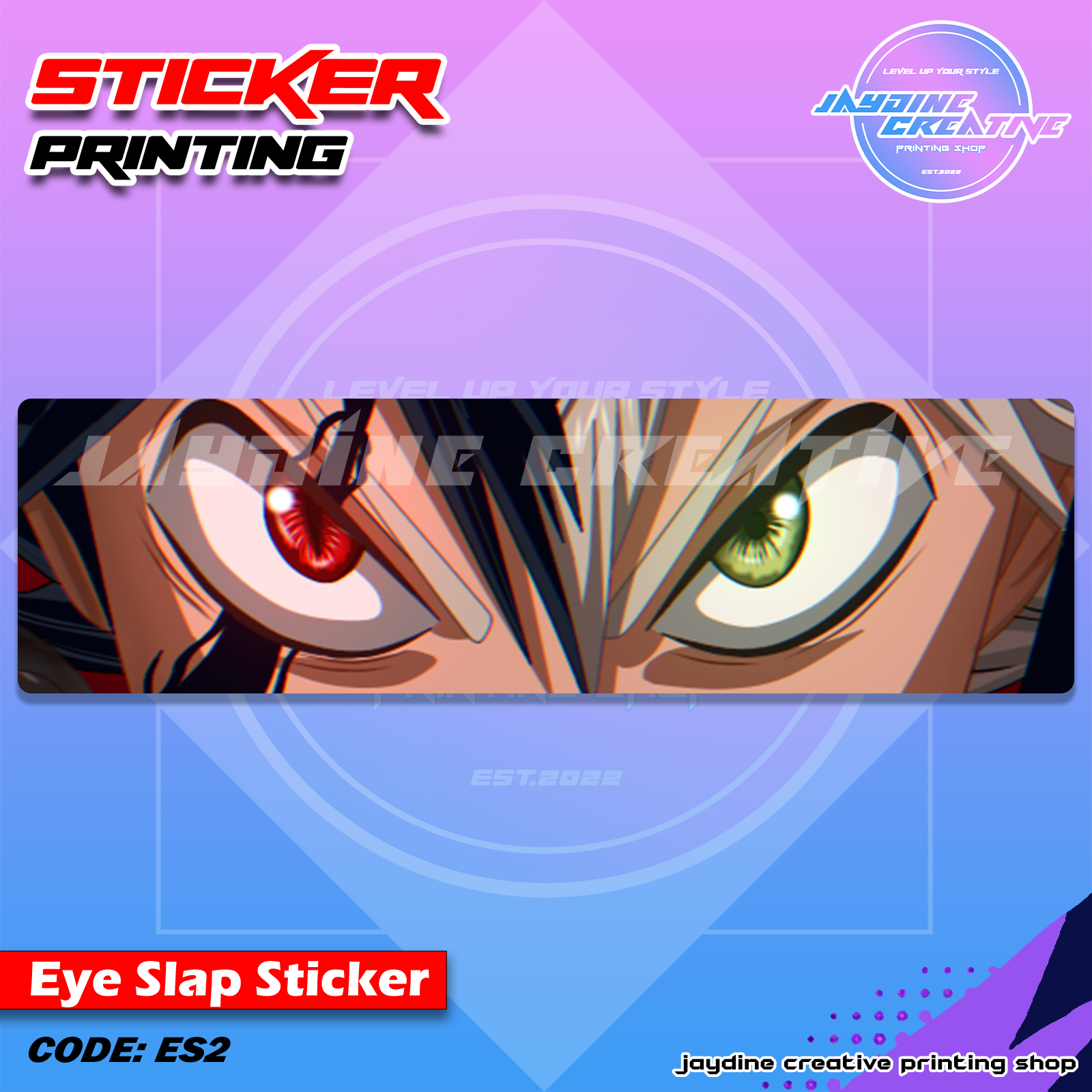 Black Clover Inspired Eye Slap Sticker