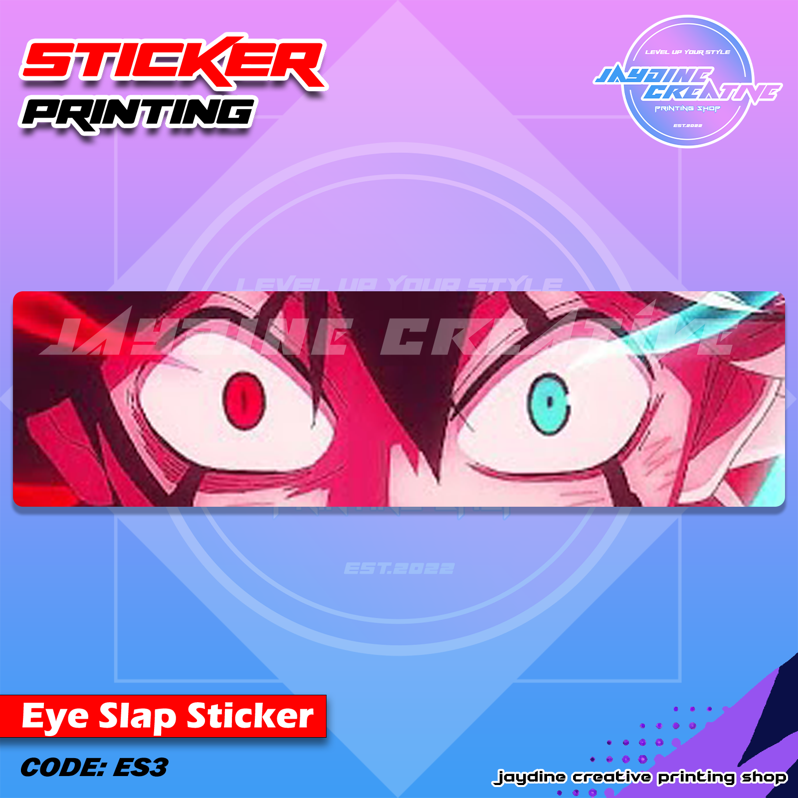 Black Clover Inspired Eye Slap Sticker