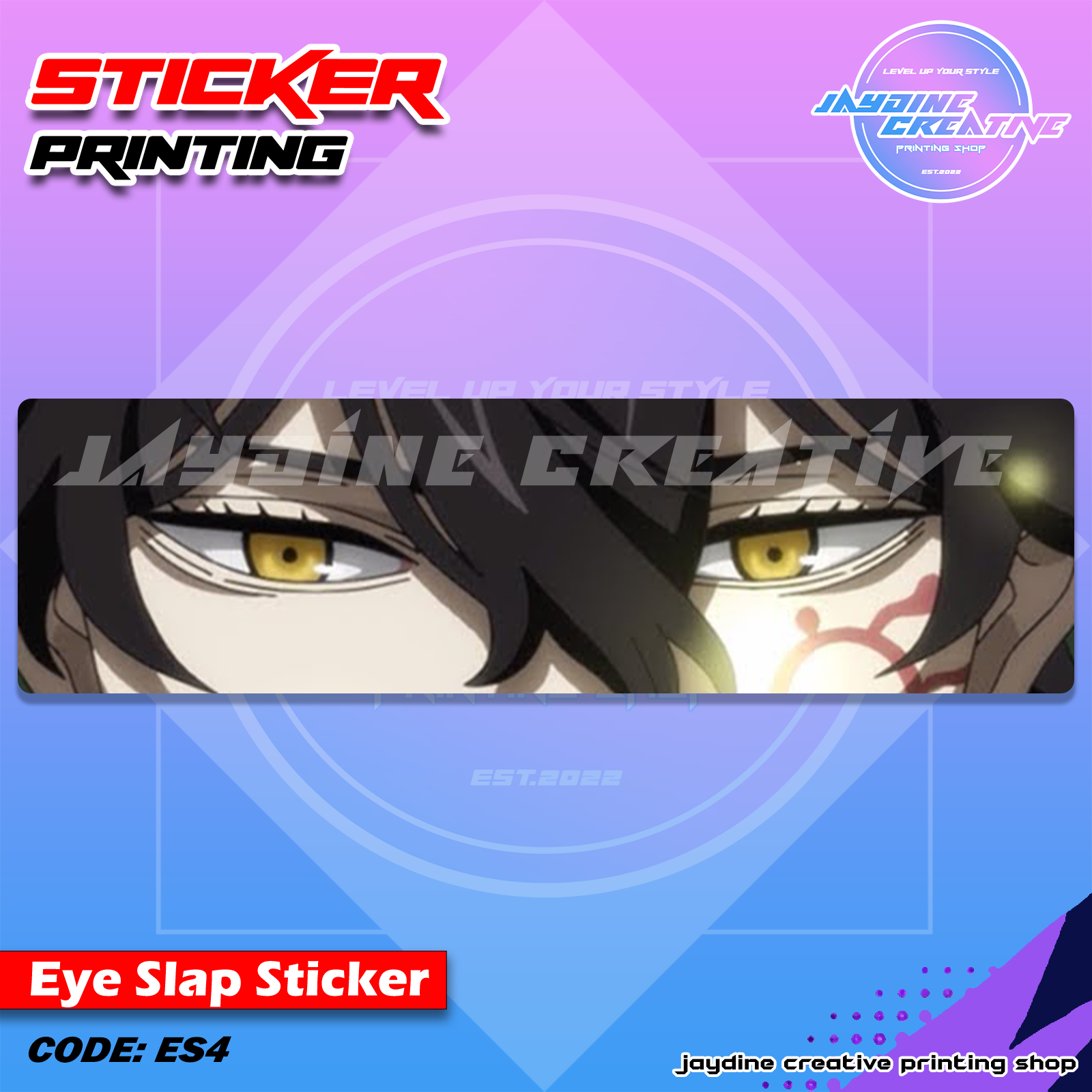 Black Clover Inspired Eye Slap Sticker