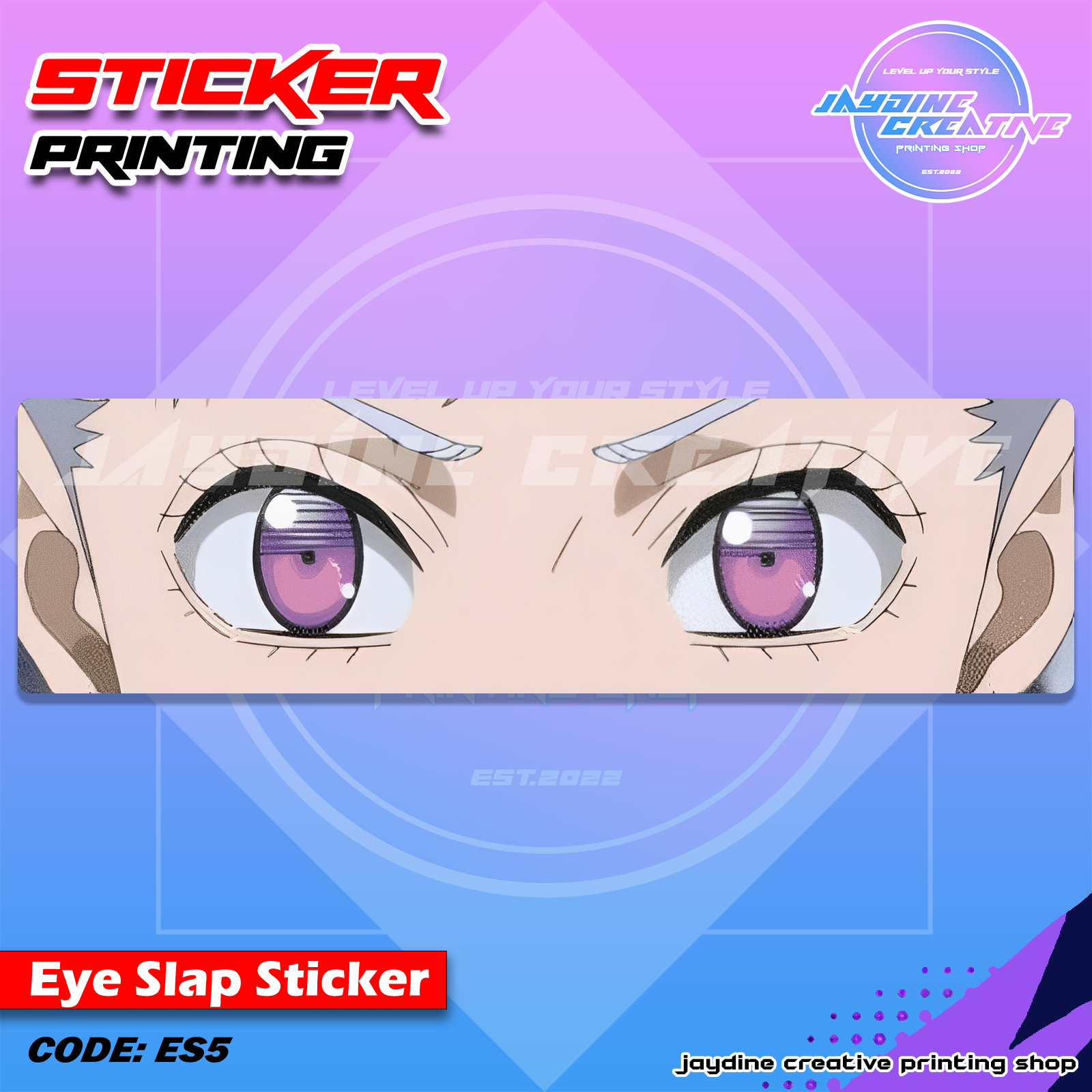 Black Clover Inspired Eye Slap Sticker