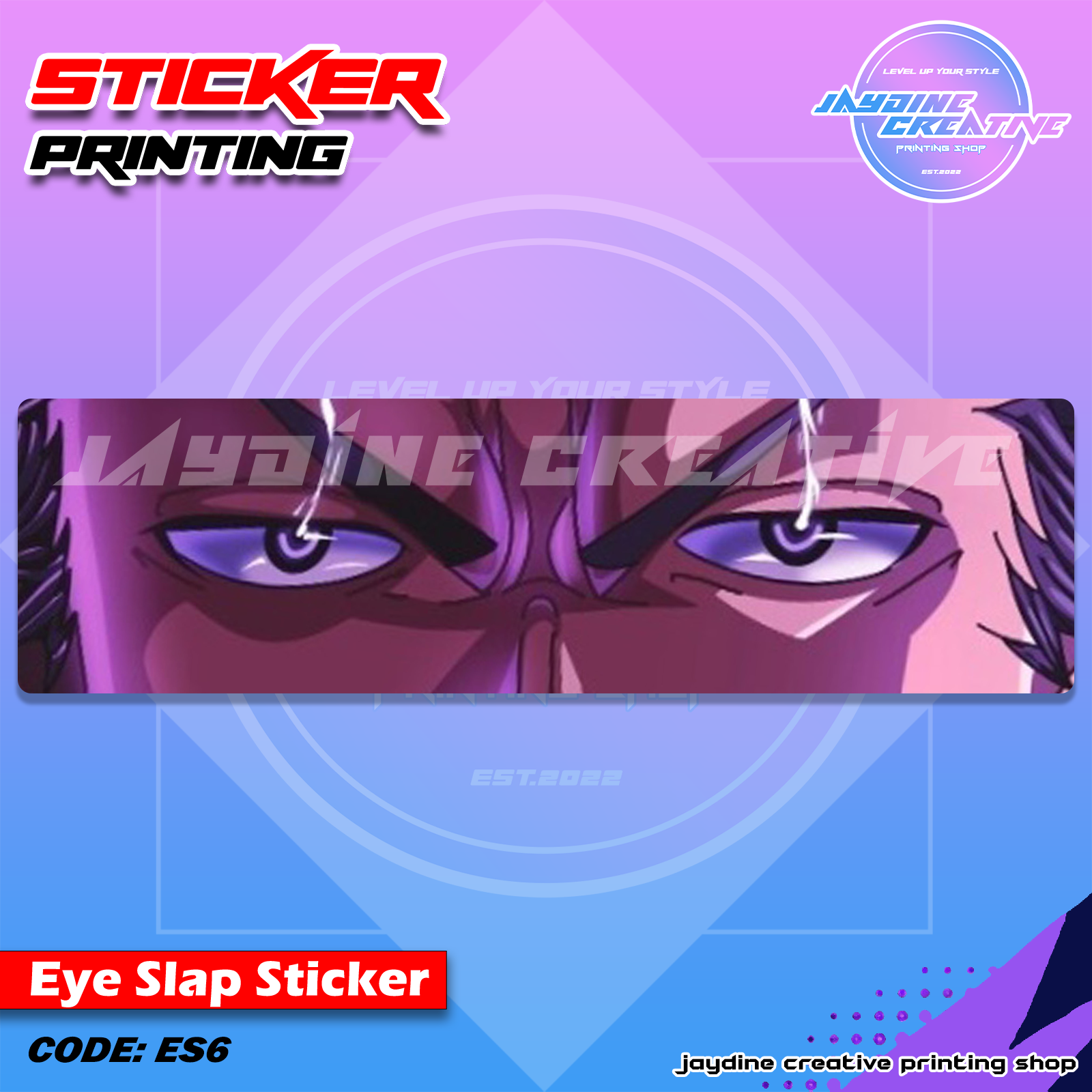 Black Clover Inspired Eye Slap Sticker