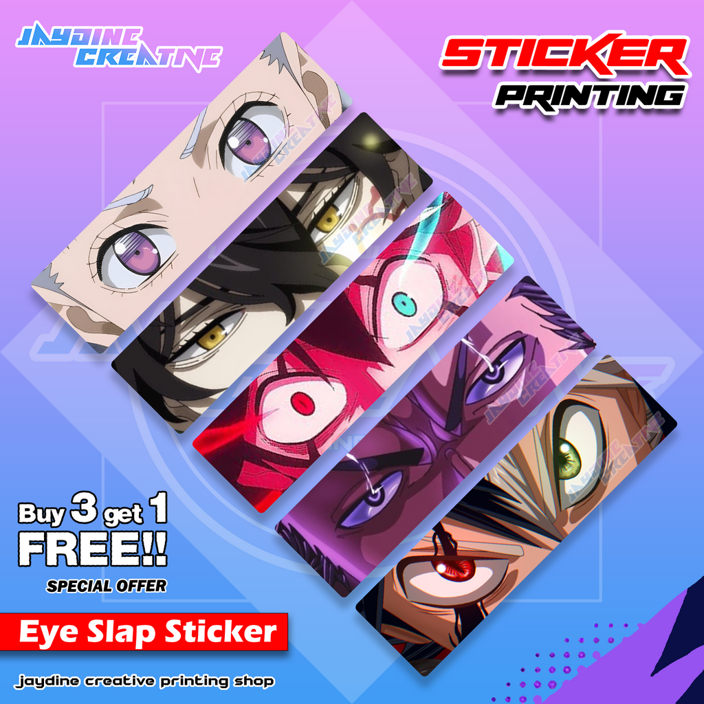 Black Clover Inspired Eye Slap Sticker