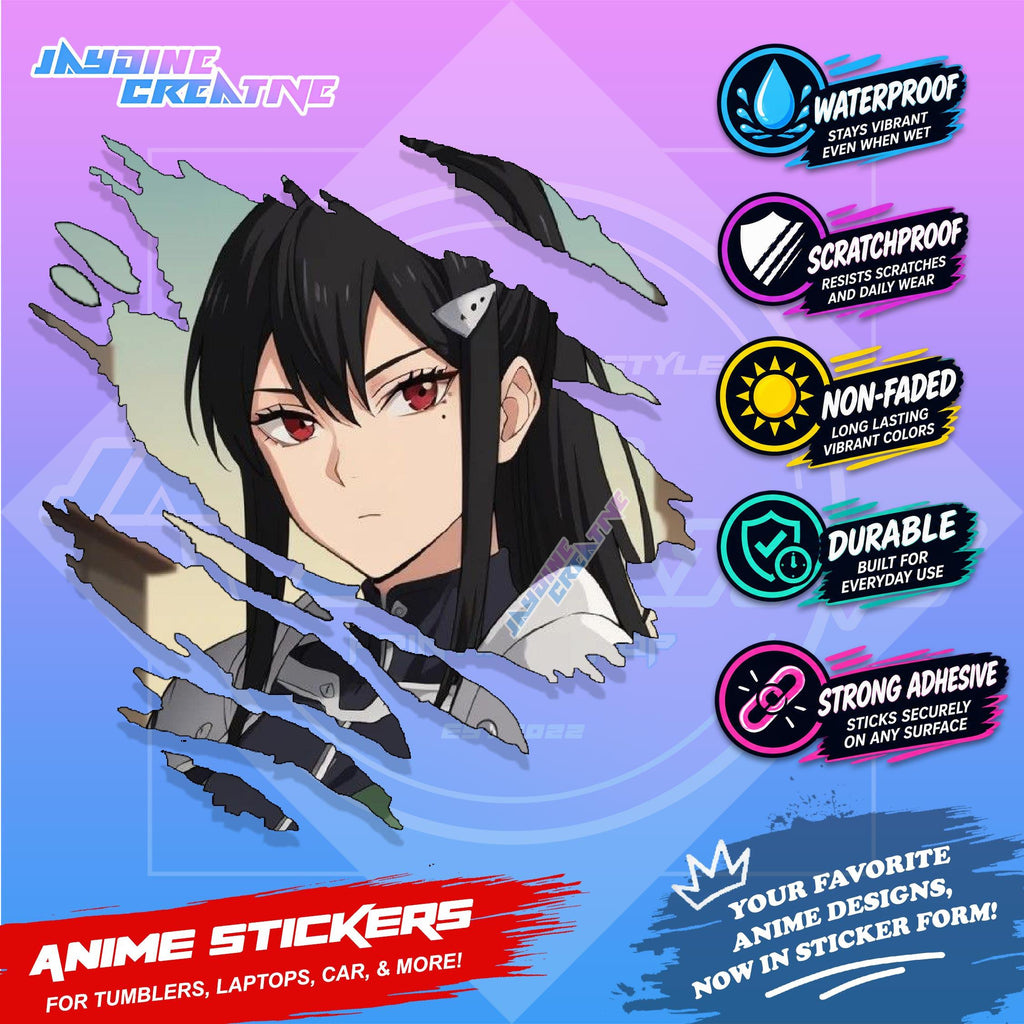 Kaiju no. 8 Anime Inspired Scratch Sticker Waterproof Vinyl for Helmet, Motorcycle, Laptop & Tumbler