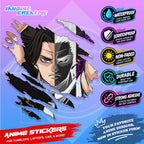 Black Clover Inspired Scratch Sticker Waterproof Vinyl for Helmet, Motorcycle, Car, Laptop & Tumbler