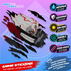 Dandadan Anime Scratch Sticker | Waterproof Vinyl for Helmet, Motorcycle, Car, Laptop & Tumbler