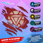 Ironman Marvel Inspired Scratch Sticker Waterproof Vinyl for Helmet, Motorcycle, Laptop & Tumbler