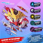 Gundam Inspired Scratch Sticker | Waterproof Vinyl for Helmet, Motorcycle, Car, Laptop & Tumbler