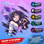 Honkai Impact 3rd Inspired Scratch Sticker Waterproof Vinyl for Helmet, Motorcycle, Car & Tumbler