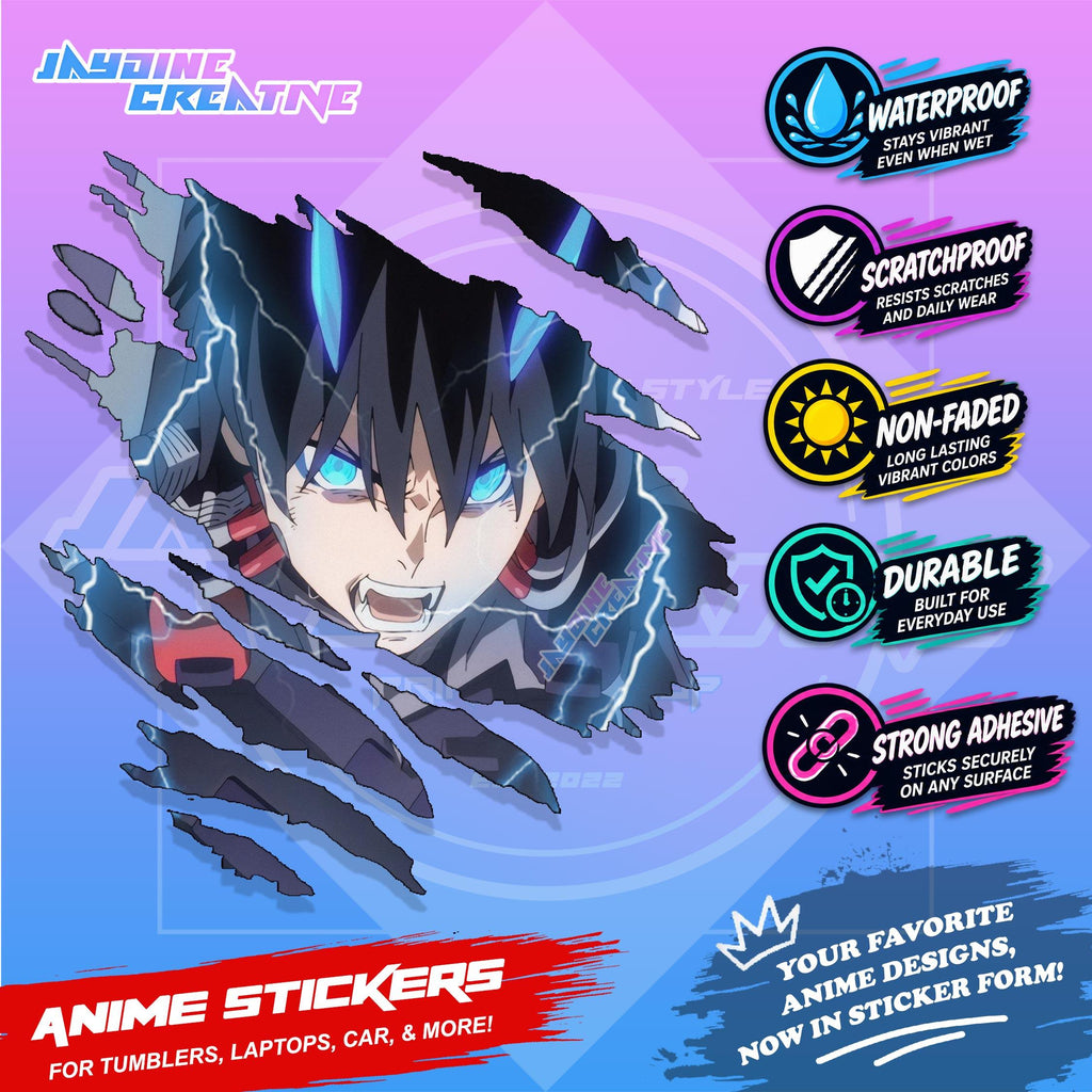 Darling in the Franxx Scratch Sticker Waterproof Vinyl for Helmet, Motorcycle, Car, Laptop & Tumbler