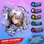Inuyasha Anime Inspired Scratch Sticker Waterproof Vinyl for Helmet Motorcycle Car, Laptop & Tumbler