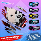Akatsuki Anime Inspired Scratch Sticker | Waterproof Vinyl for Helmet, Motorcycle, Car & Tumbler